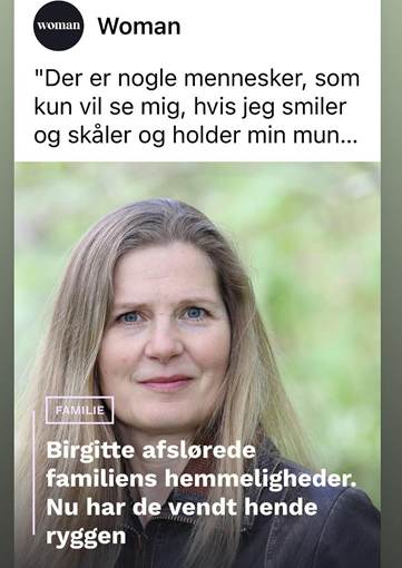 Woman – En del af familien vendte Birgitte ryggen